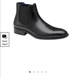 Brand new black full grain leather Johnston and Murphy stockton Chelsea boots